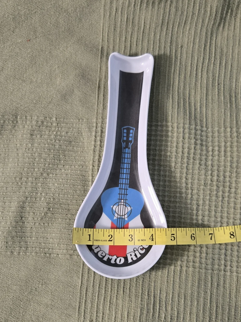 Puerto Rico Guitar Spoon Rest - Blue, Red, White